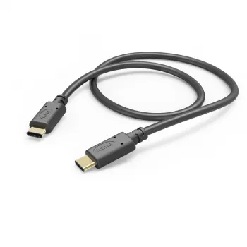 Hama Ladekabel, USB-C - USB-C, 1 m, schwarz