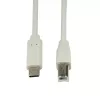 LogiLink CU0160 USB-2.0-Kabel USB-C auf USB-B, 1 m, grau