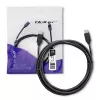Qoltec 52352 USB-C-auf-USB-C-Kabel, USB 3.1, 5 Gbit/s, 2,5 m, schwarz