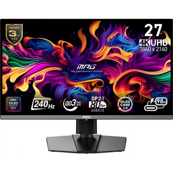 MSI MPG 272URX QD-OLED Computer Monitor 67,3 cm (26,5 Zoll) 3840 x 2160 Pixel 4K Ultra HD Schwarz