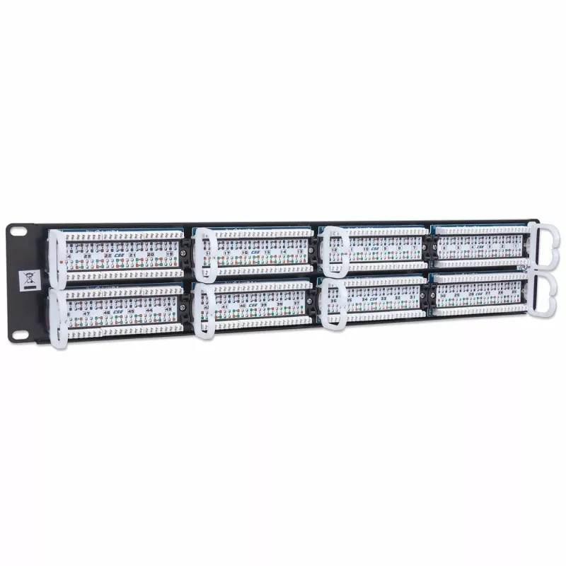 Intellinet Patch Panel, Cat5e, UTP, 48-Port, 2U, Schwarz