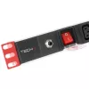Steckdosenleiste Techly Rack 19 Zoll Power Strip 1U 8 Ausgänge C13