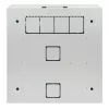 Intellinet 713641 Flacher 19-Zoll-Wandschrank, 4HE horizontale + 2HE vertikale Schienen, 170 mm (6,7 Zoll) Tiefe, 540x550 mm, abschließbare Tür, 60 kg, IP20, Grau RAL 7035