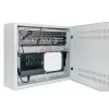 Intellinet 713641 Flacher 19-Zoll-Wandschrank, 4HE horizontale + 2HE vertikale Schienen, 170 mm (6,7 Zoll) Tiefe, 540x550 mm, abschließbare Tür, 60 kg, IP20, Grau RAL 7035