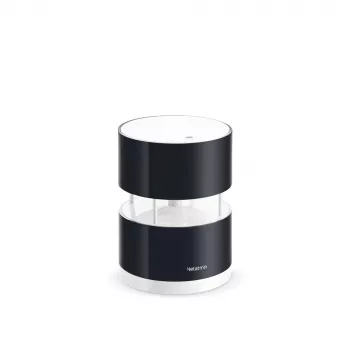 Netatmo NWA01-WW smartes Anemometer für Wetterstation, Windgeschwindigkeit und -richtung, kabellos, WLAN, 0–45 m/s, 100 m Reichweite, 4x AA, Schwarz, Transparent