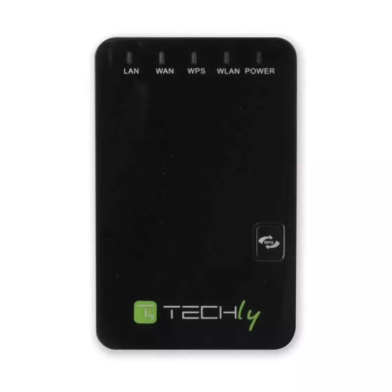 Techly I-WL-REPEATER2 (301078) Steckdosen-WLAN-Mini-Router / Repeater 300N, Wi-Fi 4 (802.11n), 2,4 GHz, 300 Mbit/s