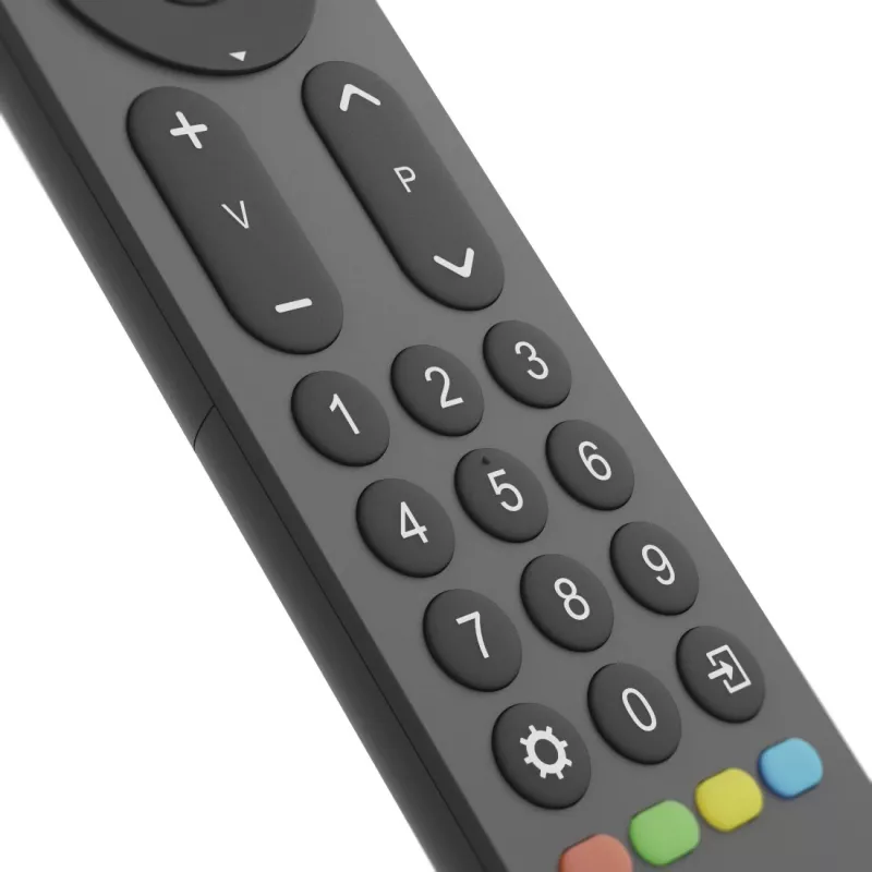 Hama 00221056 Universal-TV-Fernbedienung 2in1, Infrarot, große Tasten, lernfähig, Schwarz