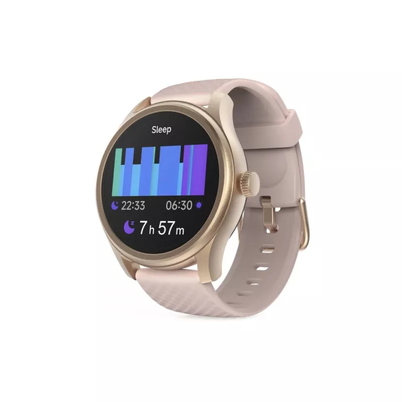 Hama Smartwatch 5010, Schlafüberwachung, Rund, Wasserdicht, 1,38 Zoll, Rose (00178616)