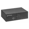 Manhattan 153546 KVM-Switch, 2-Port DisplayPort/USB 2.0, 4K@60Hz, Audio, 2 x 1,8 m Kabel