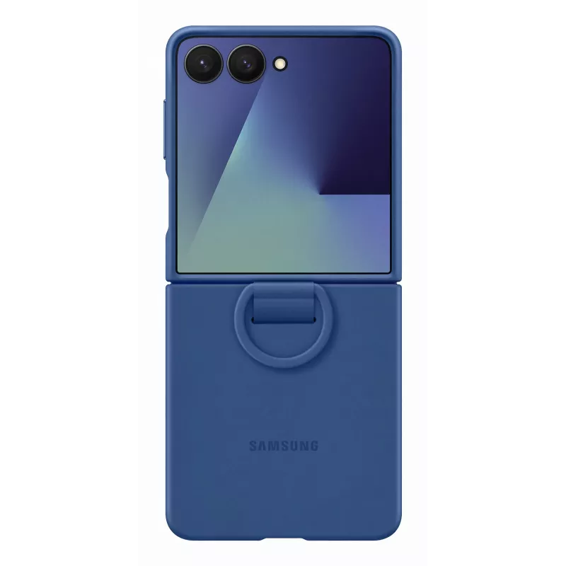 Samsung EF-PF766TNEGWW Silikon-Hülle mit Ring für Galaxy Z Flip7, Blau