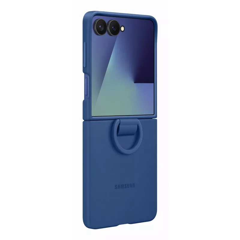 Samsung EF-PF766TNEGWW Silikon-Hülle mit Ring für Galaxy Z Flip7, Blau