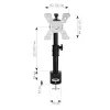 Techly ICA-LCD 500BK Monitor-Tischhalterung 13–30 Zoll (76,2 cm), bis 15 kg, VESA 75x75/100x100, Schwarz