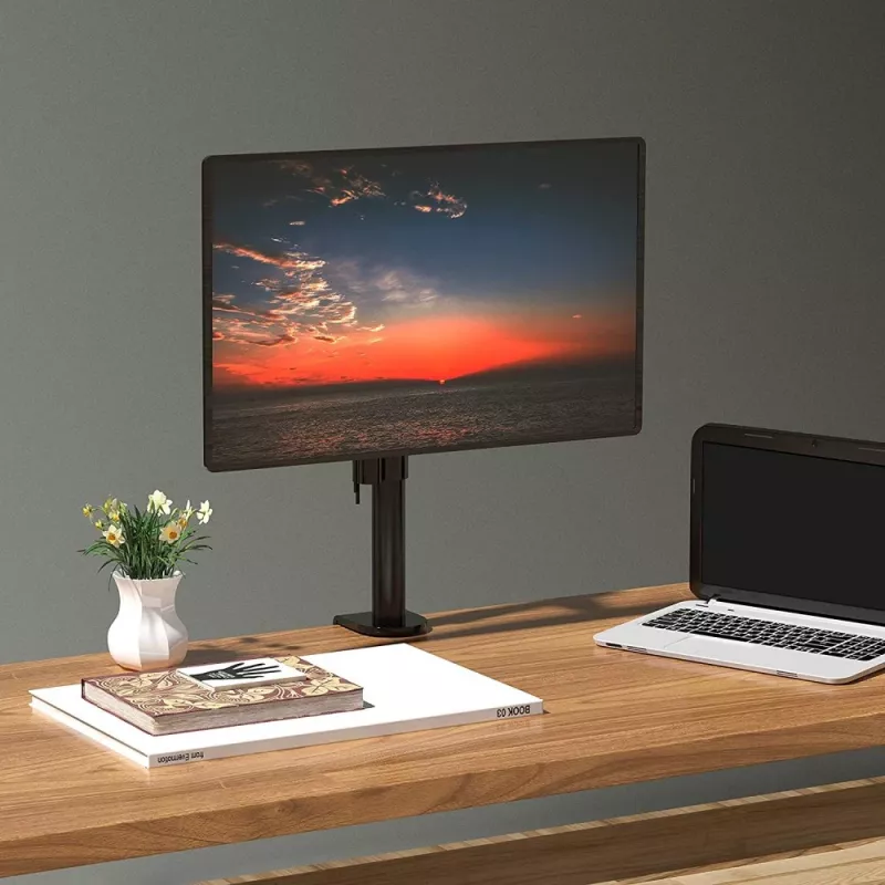 Techly ICA-LCD 500BK Monitor-Tischhalterung 13–30 Zoll (76,2 cm), bis 15 kg, VESA 75x75/100x100, Schwarz