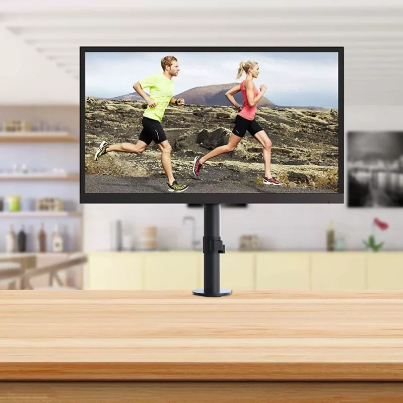 Techly ICA-LCD 500BK Monitor-Tischhalterung 13–30 Zoll (76,2 cm), bis 15 kg, VESA 75x75/100x100, Schwarz