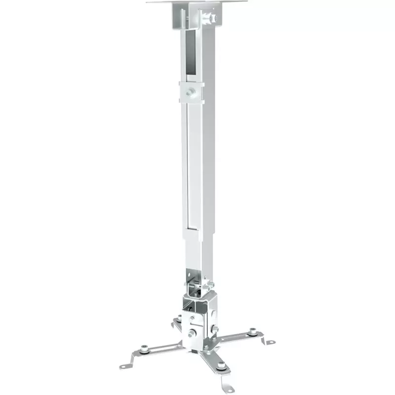 Techly ICA-PM 16 Projektor-Deckenhalterung, bis 20 kg, verstellbar 43–65 cm, neig- und schwenkbar, Silber