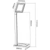 Techly ICA-TBL 1501 Tablet-Sicherheitsstandfuß für 9,7–10,1 Zoll (25,6 cm) Tablets, Aluminium, VESA 75x75, Silber