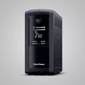 Unterbrechungsfreie Stromversorgung CYBERPOWER Tracer III VP1000ELCD-FR, Line-Interaktiv 1 kVA (550 W), 4x Typ-E-Ausgänge, LCD, USB, RS-232