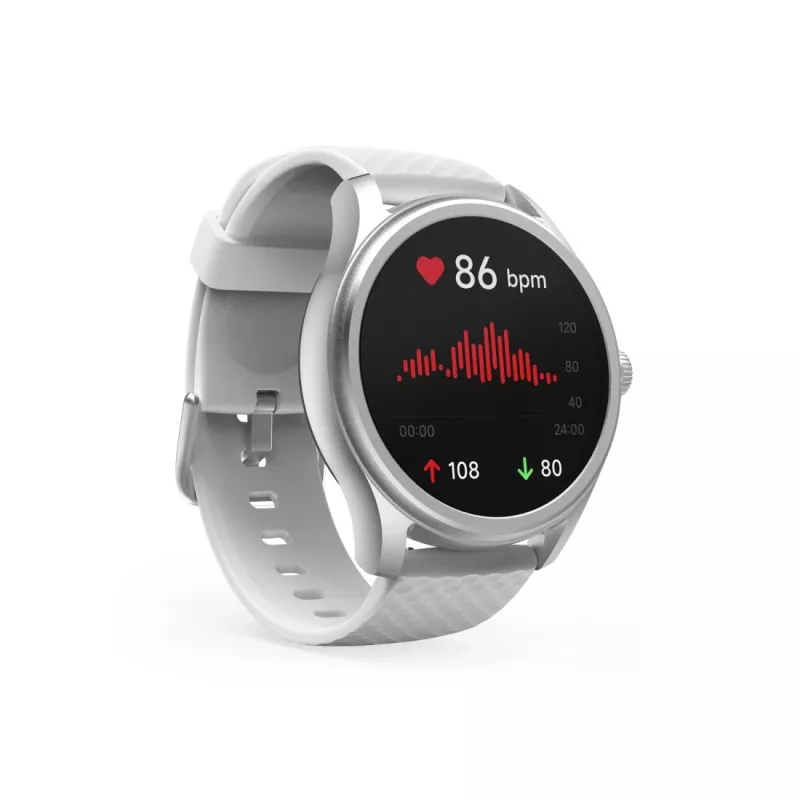 Hama Fit Watch 5010 Smartwatch, 1,38 Zoll (3,51 cm) LCD, 46 mm, Herzfrequenz, SpO2, IP68, Bluetooth, Silber