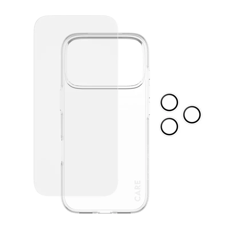 PanzerGlass 3-in-1 Combo Bundle für iPhone 17 Pro CR40572 — Displayschutz, Kameraabdeckung und Hülle