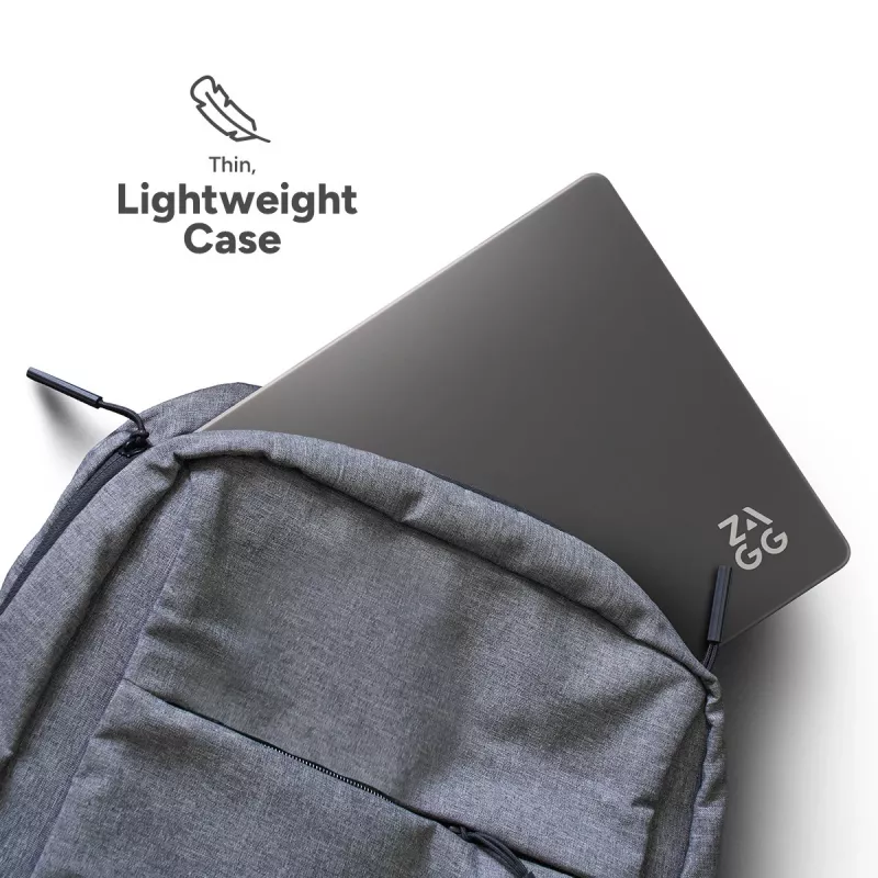 Hardshell Case Zagg für MacBook Pro 14 M3/M2/M1 — Smoke-Finish, aufsteckbare Schutzhülle