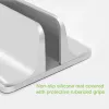 Techly ICA-TBL 010 vertikaler Aluminium-Laptopständer bis 17 Zoll, Breite einstellbar