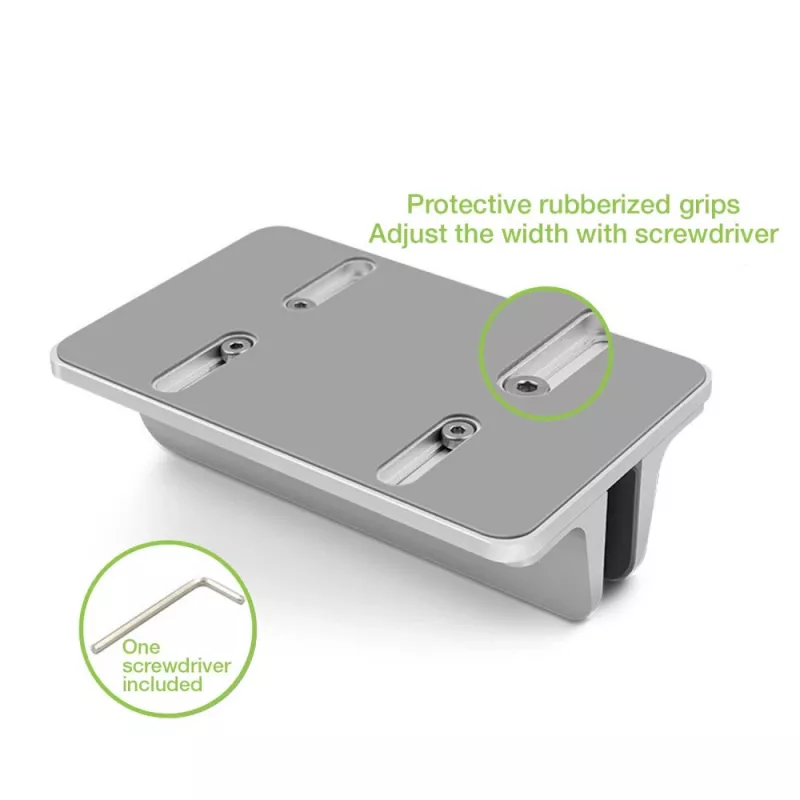 Techly ICA-TBL 010 vertikaler Aluminium-Laptopständer bis 17 Zoll, Breite einstellbar