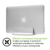 Techly ICA-TBL 010 vertikaler Aluminium-Laptopständer bis 17 Zoll, Breite einstellbar