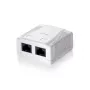 Equip 2-Port Cat.5e Aufputzdose, RJ-45, 5e, Weiß, 59 mm, 29,5 mm, 61 mm