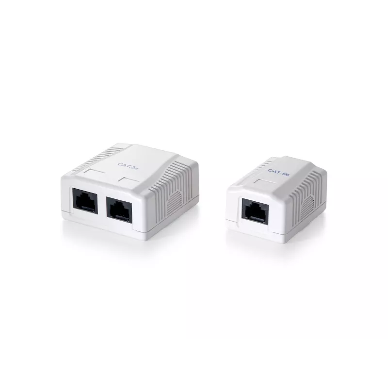 Equip 2-Port Cat.5e Aufputzdose, RJ-45, 5e, Weiß, 59 mm, 29,5 mm, 61 mm