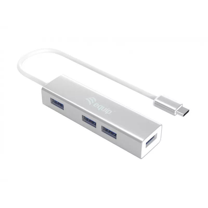 Equip 128958 USB-C auf 4-Port-USB-3.0-Hub, USB 3.2 Gen 1, USB Typ-A, 5 Gbit/s