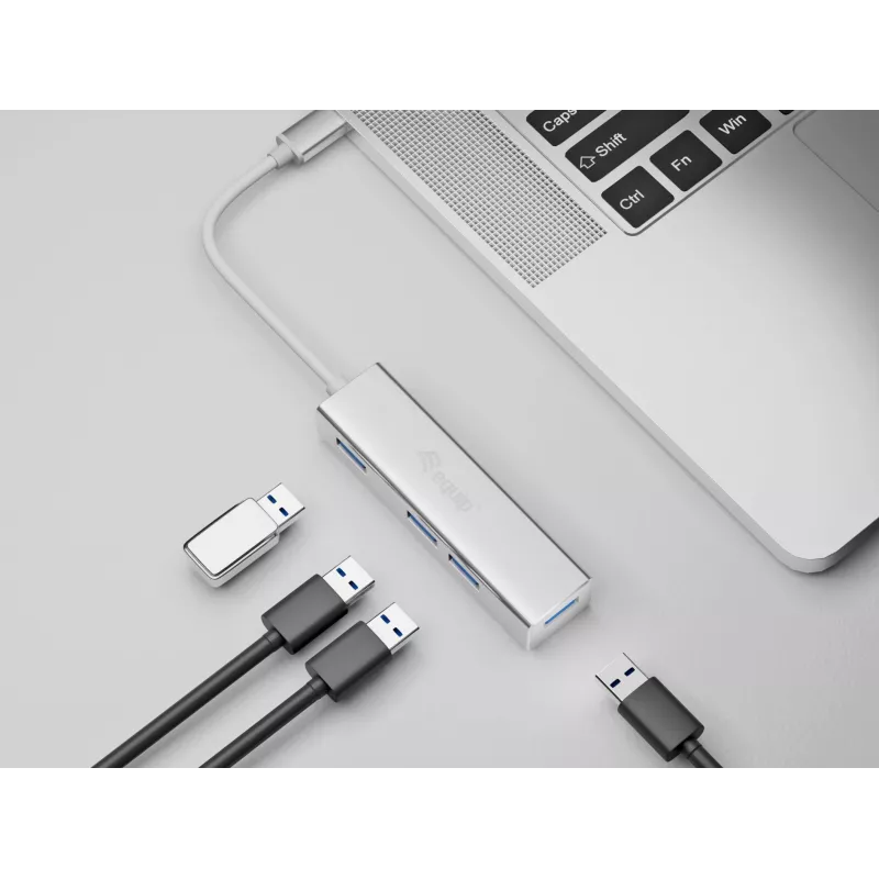Equip 128958 USB-C auf 4-Port-USB-3.0-Hub, USB 3.2 Gen 1, USB Typ-A, 5 Gbit/s