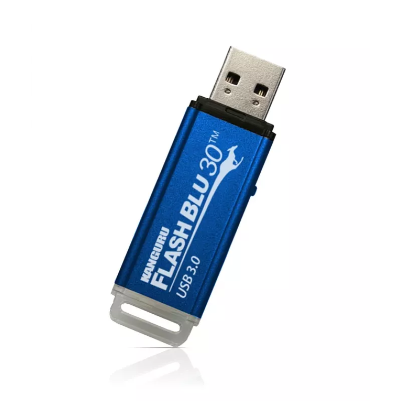 Kanguru FlashBlu30 SuperSpeed USB3.0 16 GB | Sicherer USB-Stick | Physischer Schreibschutzschalter | Kompatibel mit Windows „Ready Boost“