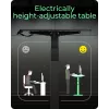 Höhenverstellbarer elektrischer Schreibtisch ICY BOX IB-EW122B-TT, schwarz, 1400×700 mm, Höhe 630–1280 mm, 100 kg Tragfähigkeit