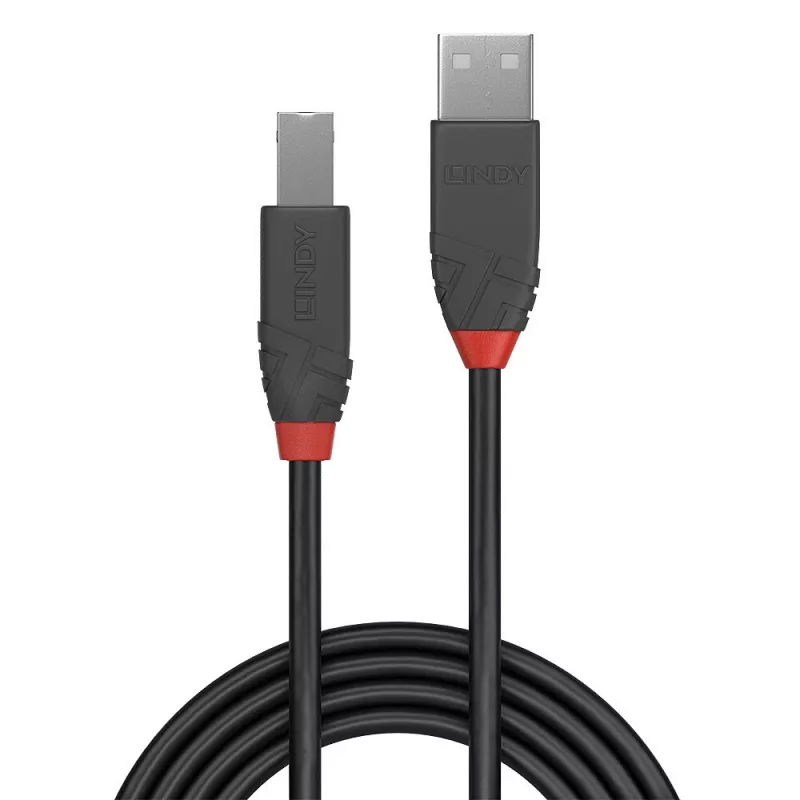 Lindy 5m USB 2.0 Typ-A-auf-B-Kabel, Anthra Line