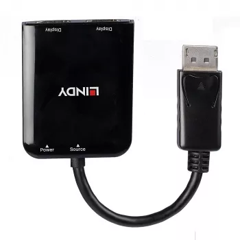 Lindy 38430 Interface-Hub DisplayPort 21600 Mbit/s Schwarz