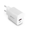 Lindy 73413 USB-A- und USB-C-Ladegerät, 20 W, Power Delivery, 100–240 V, weiß