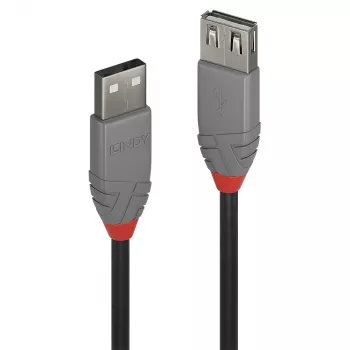 Lindy 0,5m USB 2.0 Typ-A Verlängerungskabel, Anthra Line