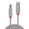 Lindy 0,5 m USB 2.0 Typ-A-auf-B-Kabel, Anthra Line, Grau