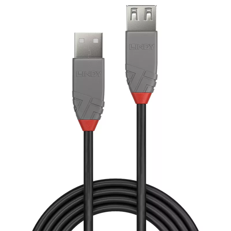 Lindy 5m USB 2.0 Typ-A-Verlängerungskabel, Anthra Line