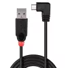Lindy 1m USB 2.0 Kabel - Typ A auf Micro-B Kabel, 90 Grad abgewinkelt