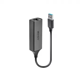 Lindy USB 3.0 Gigabit Ethernet Konverter, Kabelgebunden, USB, Ethernet, 5000 Mbit/s, Silber