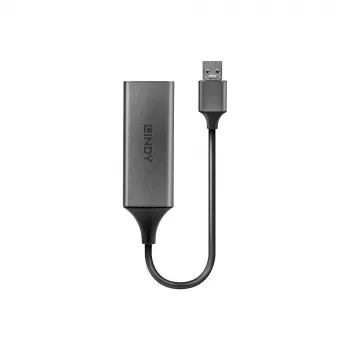 Lindy USB 3.0 Gigabit Ethernet Konverter, Kabelgebunden, USB, Ethernet, 5000 Mbit/s, Silber