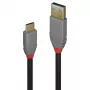 Lindy 1,5 m USB 3.2 Typ-A-auf-C-Kabel, 10 Gbit/s, 5 A, PD, Anthra Line