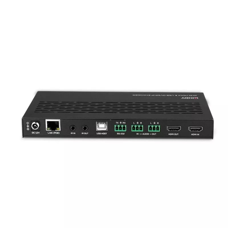 Lindy 38396 4K30 HDMI & USB over IP Encoder, Multicast & Videowall, HDMI 2.0, HDCP 2.2, PoE, 100 m
