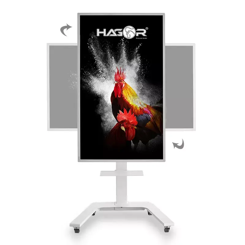 Hagor ST SA Flip II Rollwagen für Samsung Flip WM65R 65 Zoll, Weiß