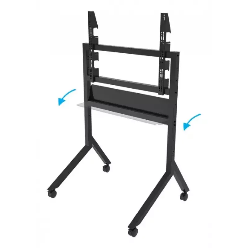B-Tech BT8545/B TV-Rollwagen, 55–86 Zoll, VESA 900x600, max. 100 kg, mit Ablage, schwarz