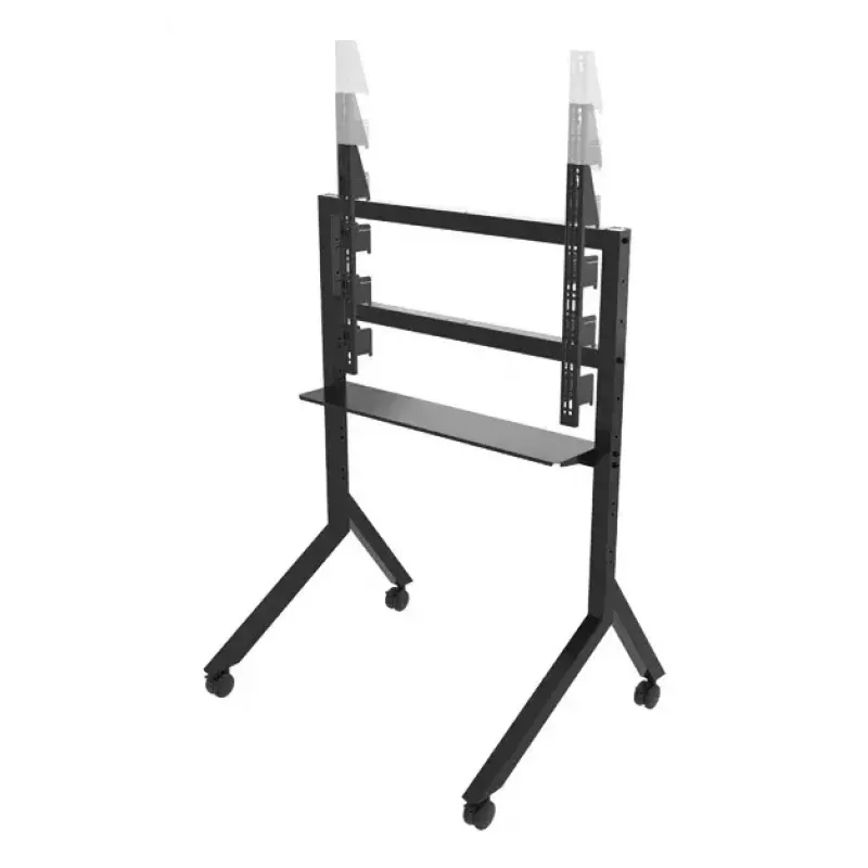 B-Tech BT8545/B TV-Rollwagen, 55–86 Zoll, VESA 900x600, max. 100 kg, mit Ablage, schwarz
