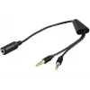 Audiokabel Microconnect AUDAL 0,4 m 2x 3,5 mm Stecker auf 3,5 mm Buchse Schwarz