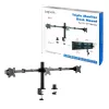 LogiLink BP0107 Dreifach-Monitorhalterung für den Tisch, 17-27 Zoll, 7 kg pro Arm, VESA 75x75/100x100, Stahl, Schwarz