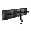 LogiLink BP0107 Dreifach-Monitorhalterung für den Tisch, 17-27 Zoll, 7 kg pro Arm, VESA 75x75/100x100, Stahl, Schwarz